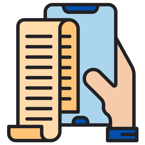 Receipt over phone icon